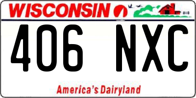 WI license plate 406NXC