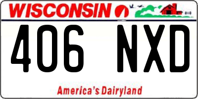 WI license plate 406NXD