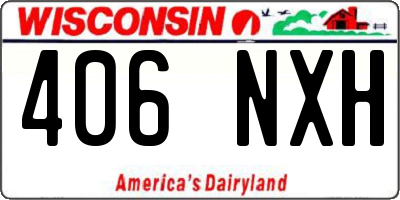 WI license plate 406NXH