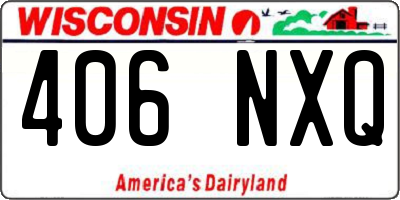 WI license plate 406NXQ