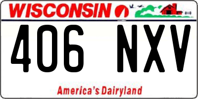 WI license plate 406NXV