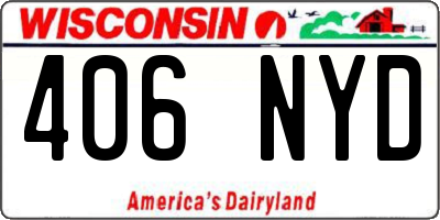 WI license plate 406NYD