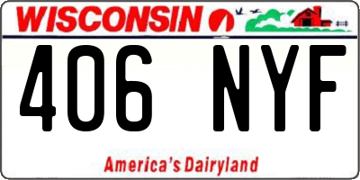 WI license plate 406NYF