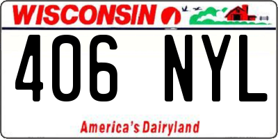 WI license plate 406NYL