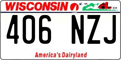 WI license plate 406NZJ