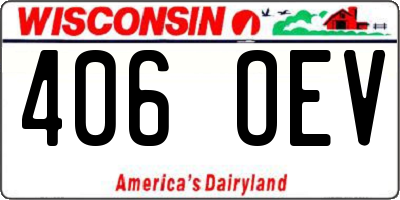 WI license plate 406OEV