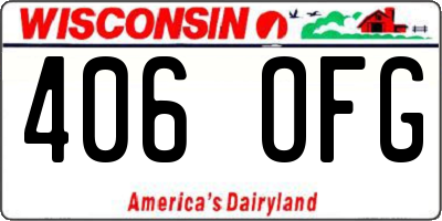 WI license plate 406OFG