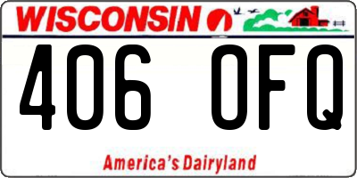 WI license plate 406OFQ