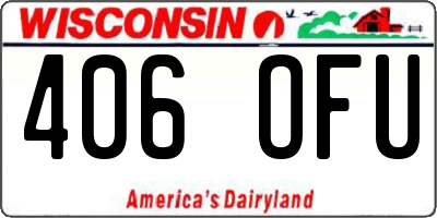 WI license plate 406OFU
