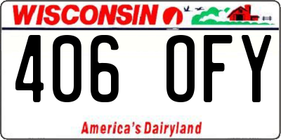 WI license plate 406OFY