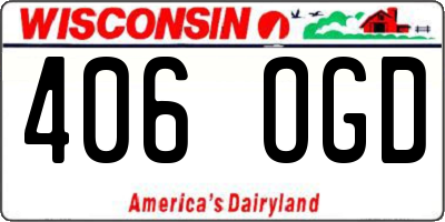 WI license plate 406OGD