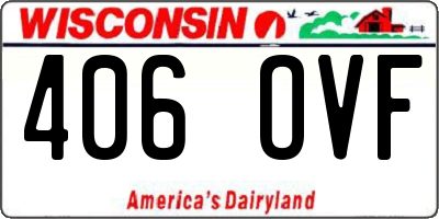 WI license plate 406OVF