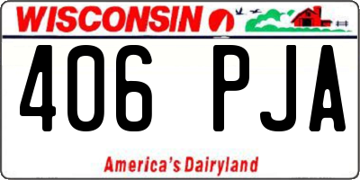 WI license plate 406PJA