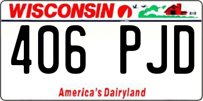 WI license plate 406PJD