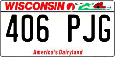 WI license plate 406PJG
