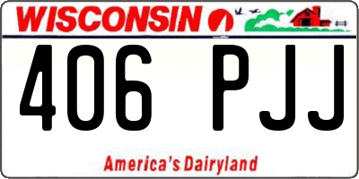 WI license plate 406PJJ