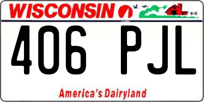 WI license plate 406PJL