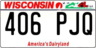WI license plate 406PJQ