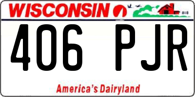 WI license plate 406PJR