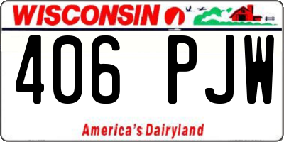 WI license plate 406PJW