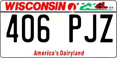 WI license plate 406PJZ
