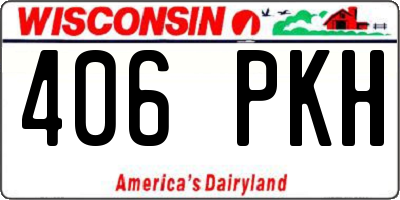 WI license plate 406PKH