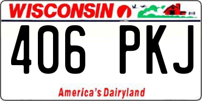 WI license plate 406PKJ