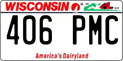 WI license plate 406PMC