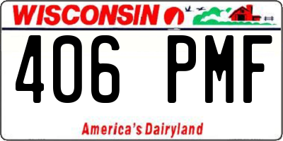 WI license plate 406PMF
