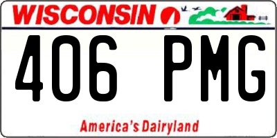 WI license plate 406PMG