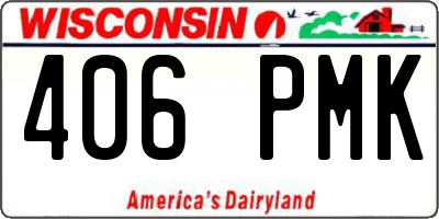 WI license plate 406PMK