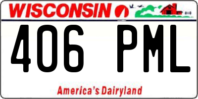 WI license plate 406PML