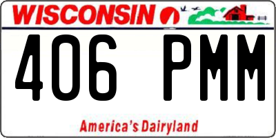 WI license plate 406PMM