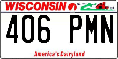 WI license plate 406PMN