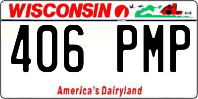 WI license plate 406PMP