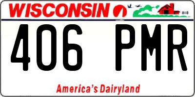 WI license plate 406PMR