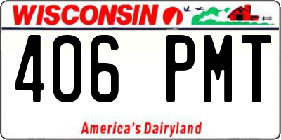 WI license plate 406PMT