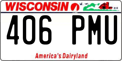WI license plate 406PMU