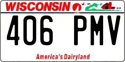 WI license plate 406PMV