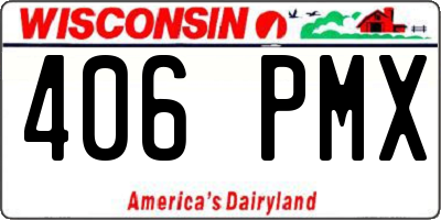 WI license plate 406PMX
