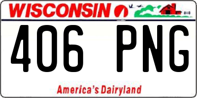 WI license plate 406PNG