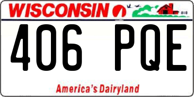 WI license plate 406PQE