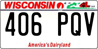 WI license plate 406PQV