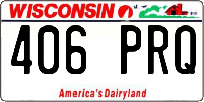 WI license plate 406PRQ