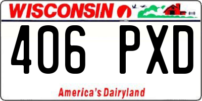 WI license plate 406PXD