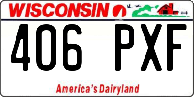 WI license plate 406PXF