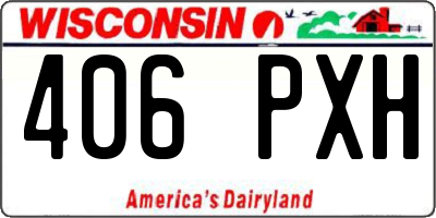 WI license plate 406PXH