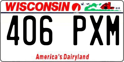 WI license plate 406PXM