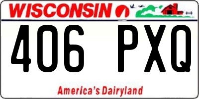 WI license plate 406PXQ