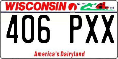 WI license plate 406PXX